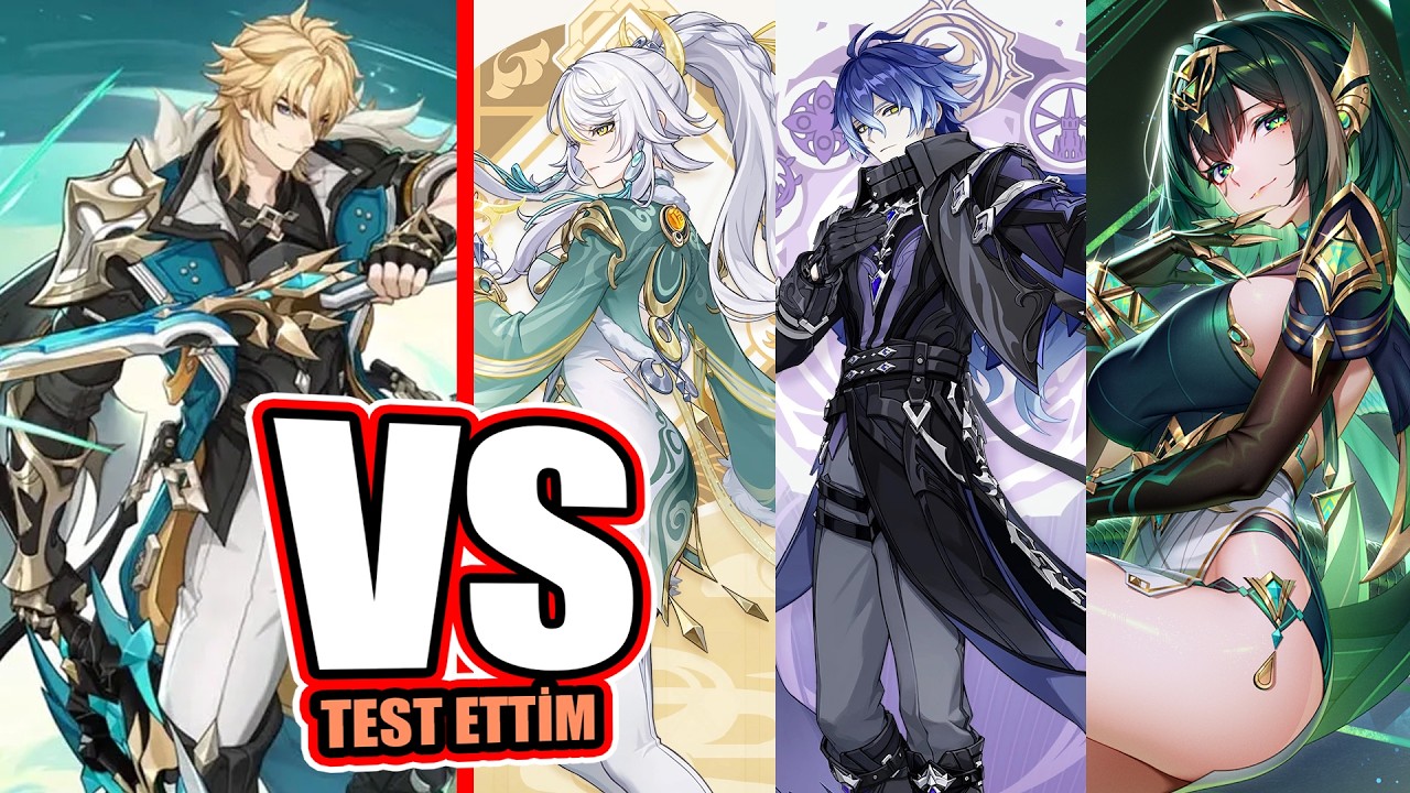 TEST ETTİM | Varka vs Nefer , Zibai , Flins , Skirk , Mavuika , Chiori | Genshin Impact Türkçe
