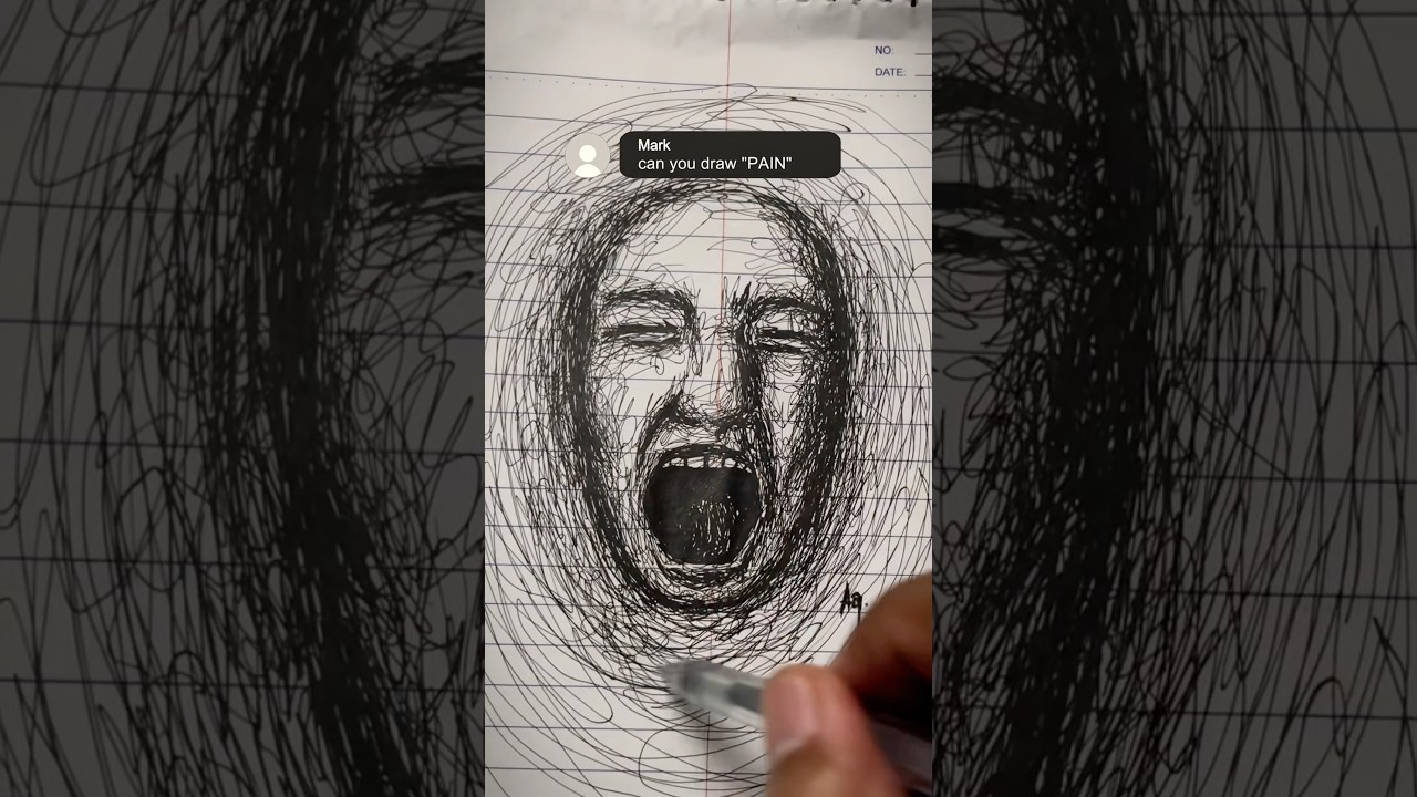 How to draw pain ✍🏽 #drawing #art #shorts #sketch