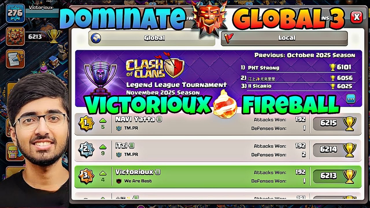 Global 2 Player Live Legendary Hits | TownHall 18 Fireball Attack Strategy #clashofclans #esports