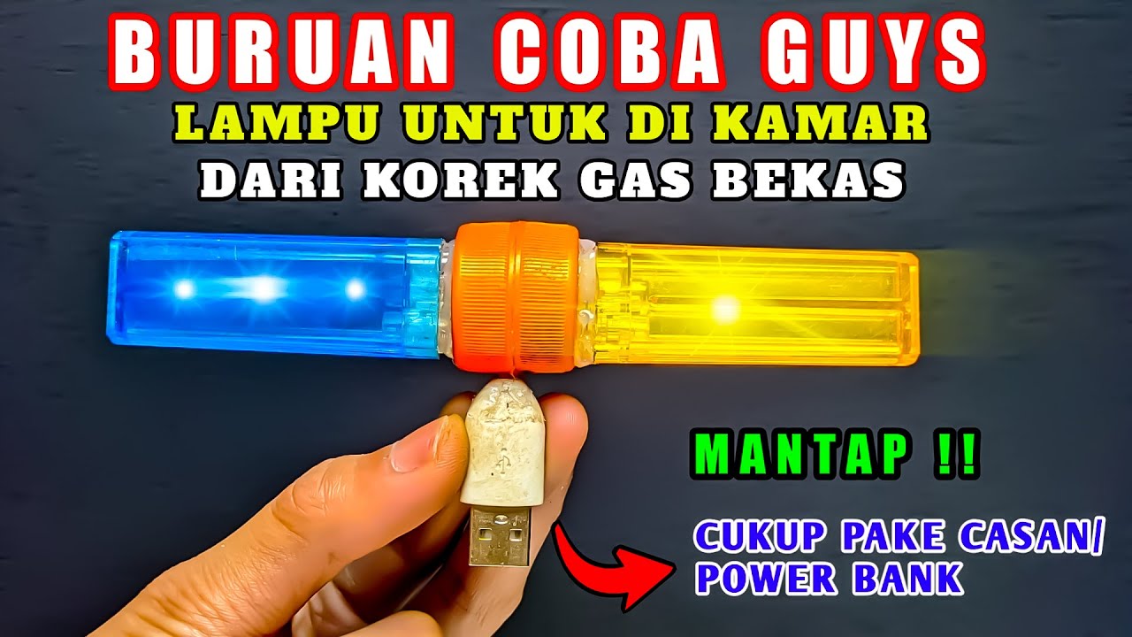 Lampu Unik Ini Sangat Mantap !! Hanya Dari Korek Gas Bekas