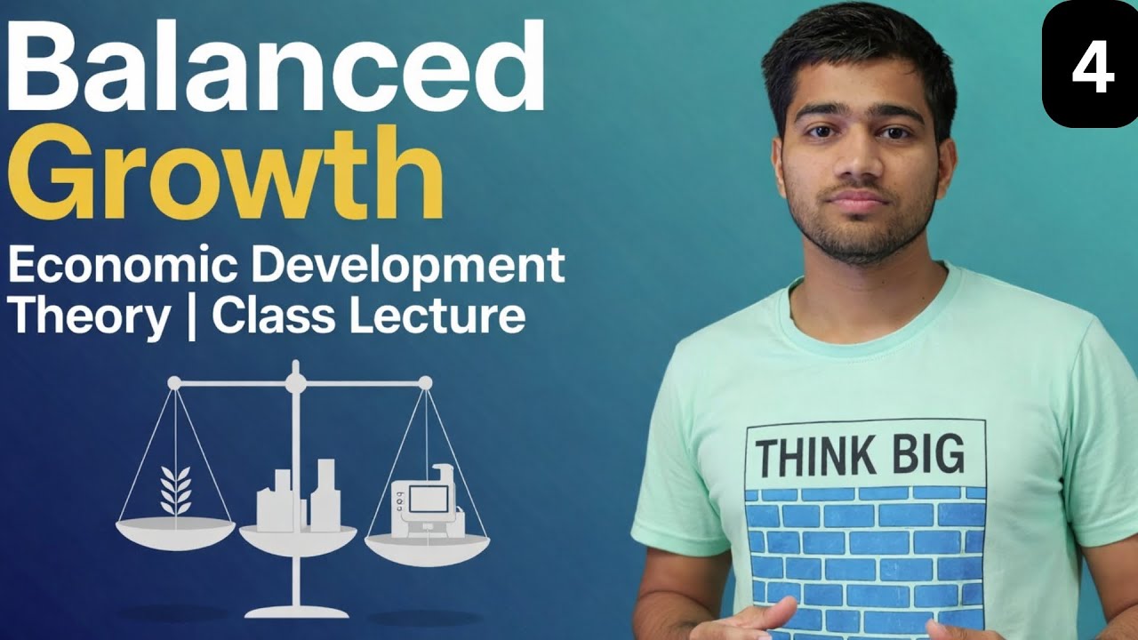 Class : 4 Balanced Growth Theory | Roden |Economic Development Theory | MA Economics, UPSC, NET JRF 