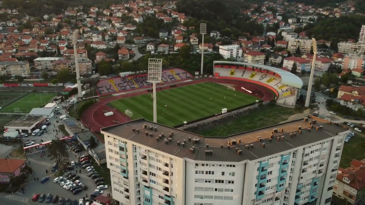 1/16 Finala Kupa Bosne i Hercegovine Fk Sloboda Tuzla - Fk Željezničar (1:0) snimak dronom