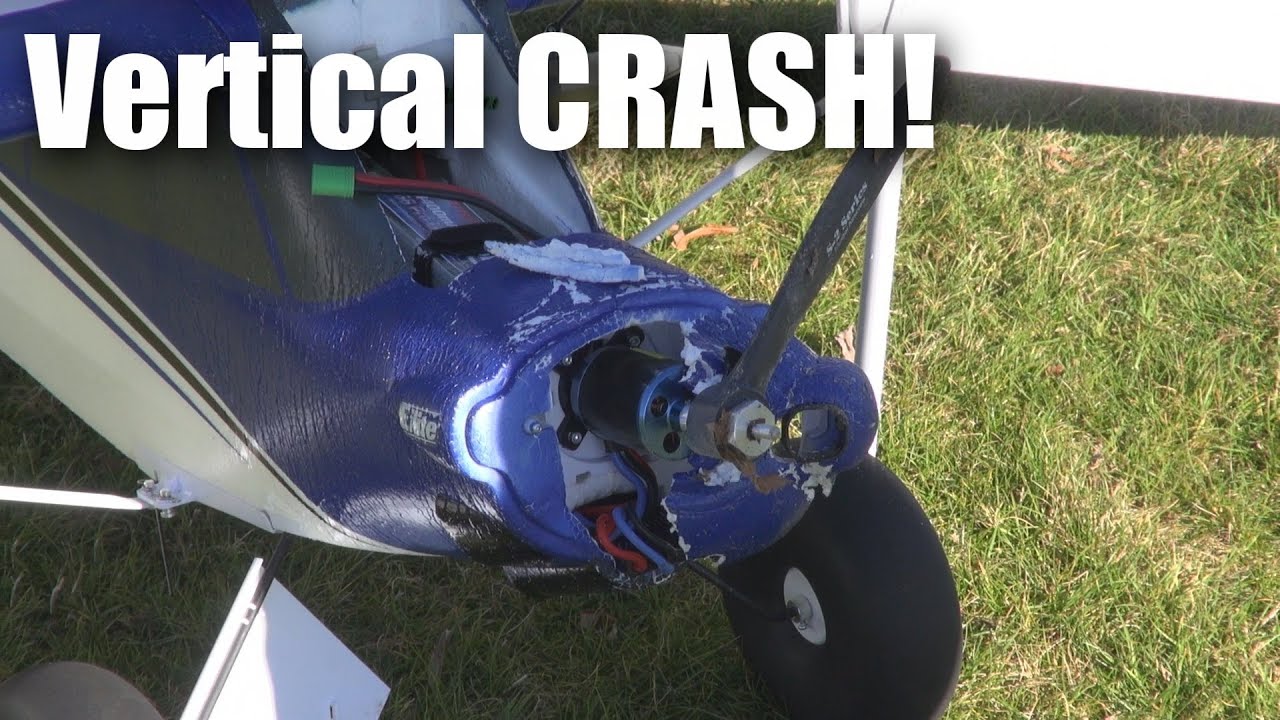 EFlite Carbon Cub Crash - RC plane
