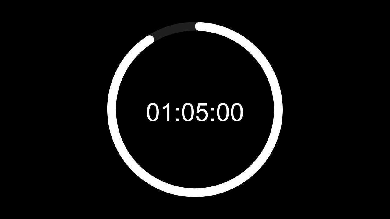 1 Hour 5 Min Study Timer | Minimalist Focus Countdown