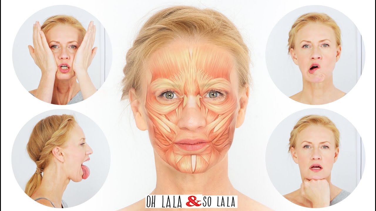 4 Übungen zum trainieren für eine straffe Kinnlinie * Face Yoga * jünger aussehen #Ü40 #Ü50 * Tipps
