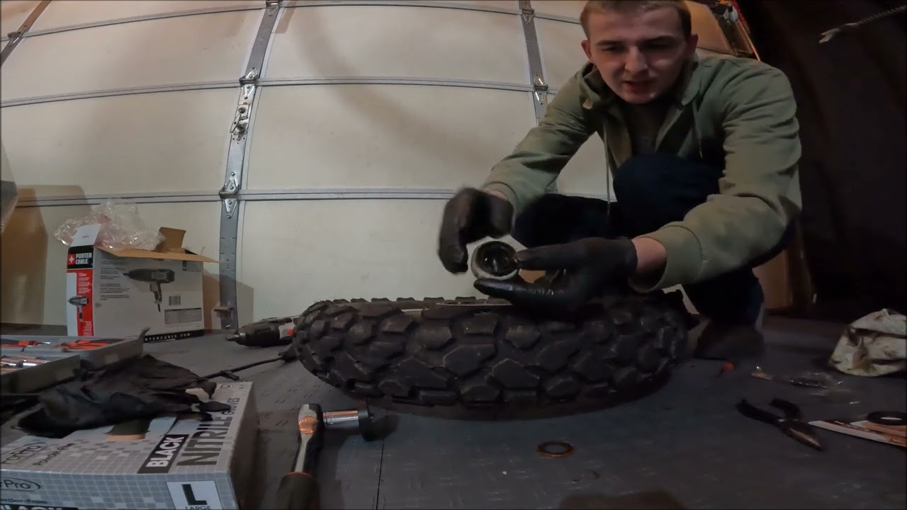 How to replace Dirtbike Rear axle bearing XR200