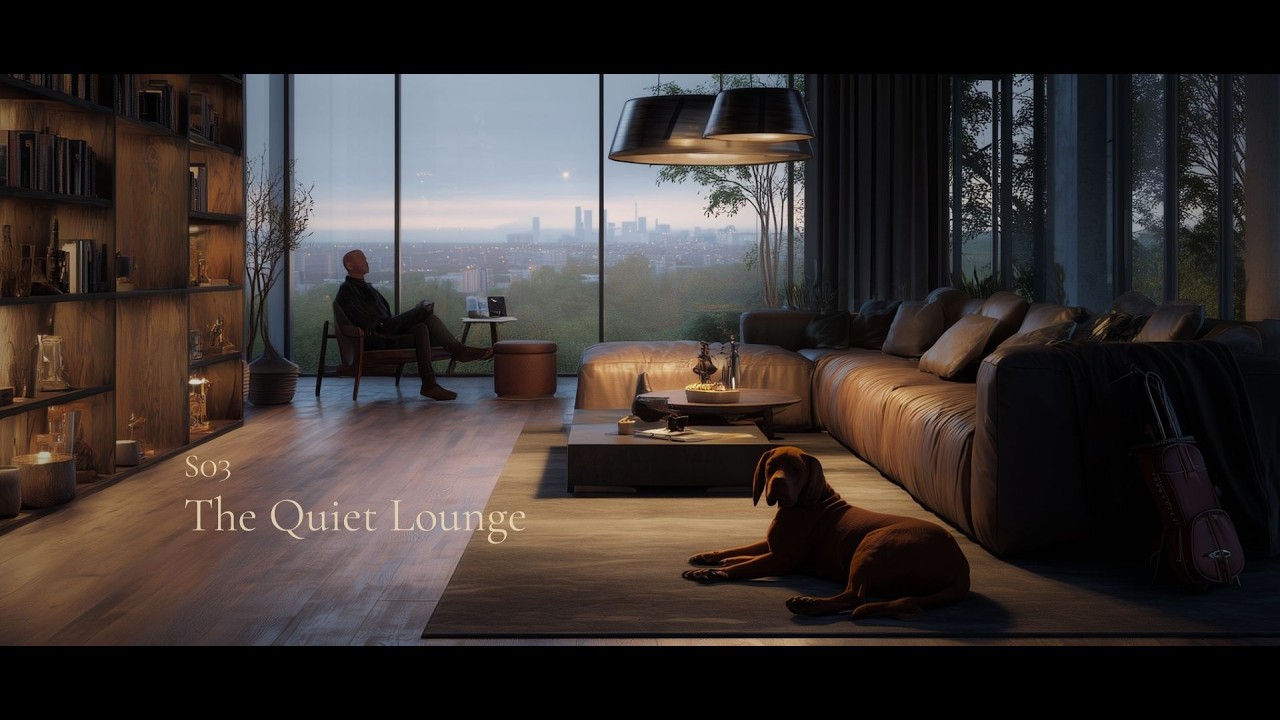 Quiet Evening Lounge — City Window Reflection | 1 Hour Ambient Jazz
