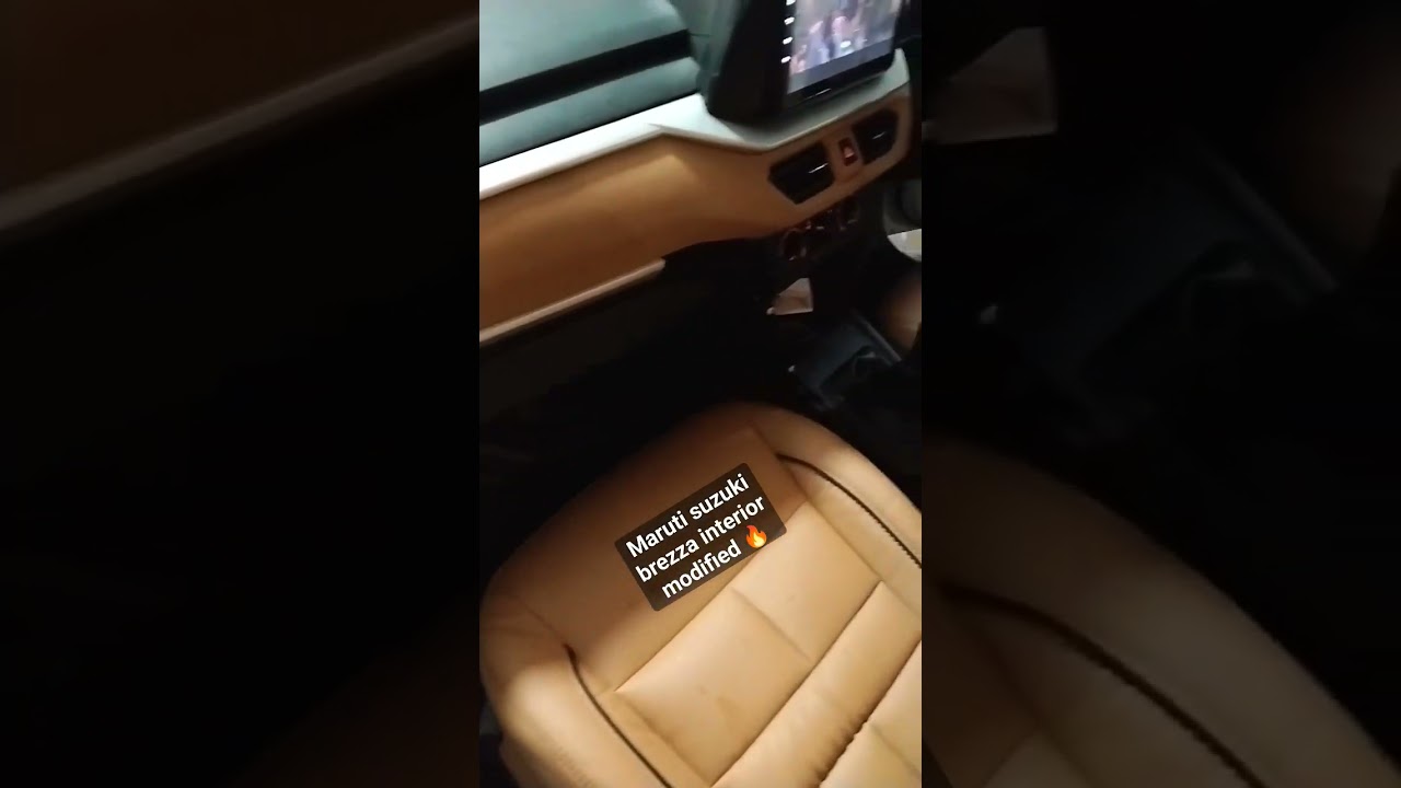 ☎️7304264198 New Brezza interior modified on almond colour #brezza2022 #interiordesign #modified