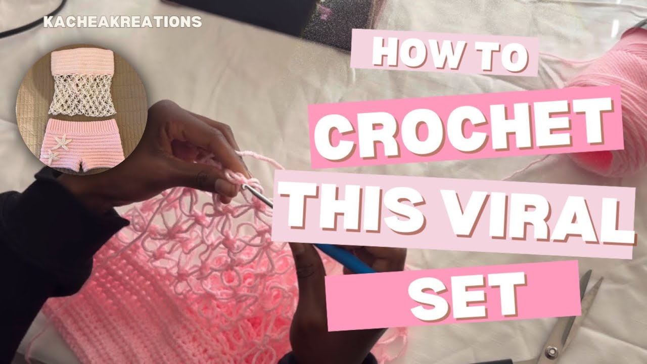 HOW TO CROCHET THIS VIRAL SET  FROM  TIKTOK🫧🫧🫧| #diy #crochet | tutorial 003