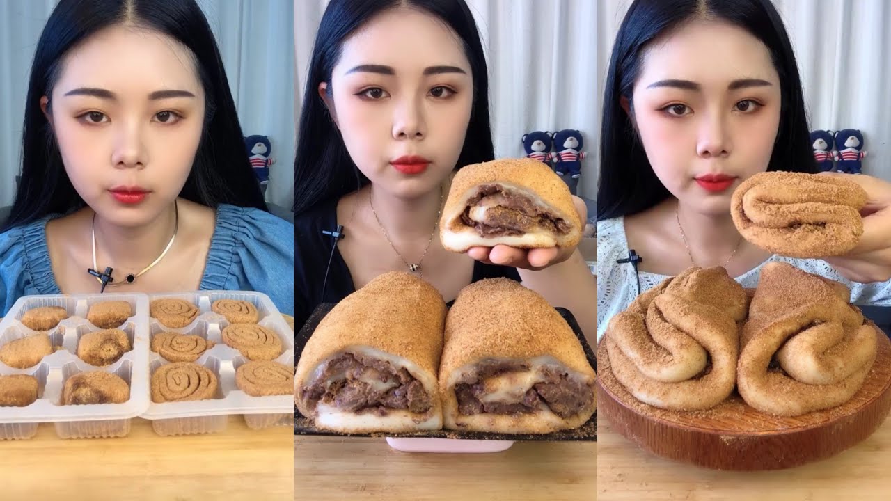 豆面年糕 soybean rice cake ASMR