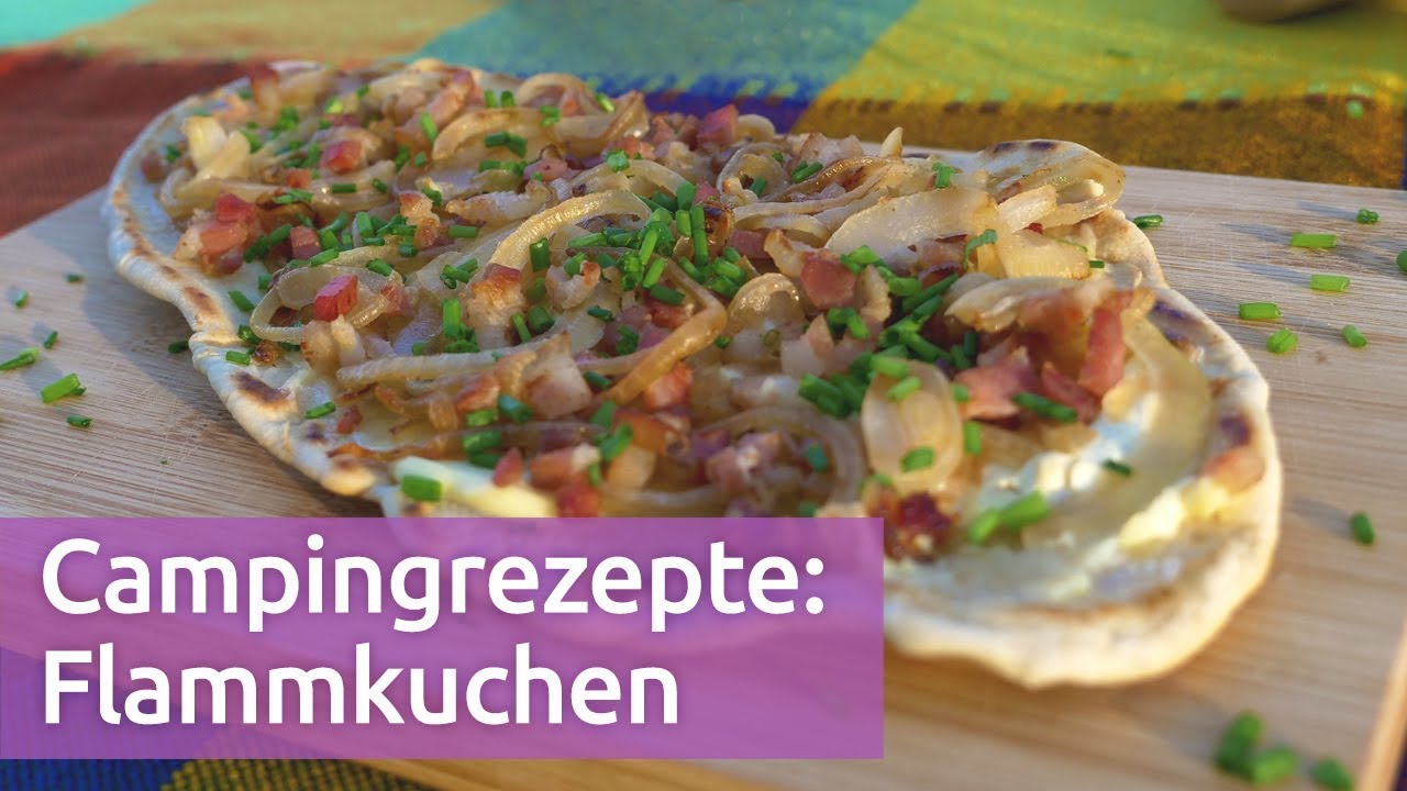Camping-Rezepte: Flammkuchen auf dem Campinggrill Safari Chef 2