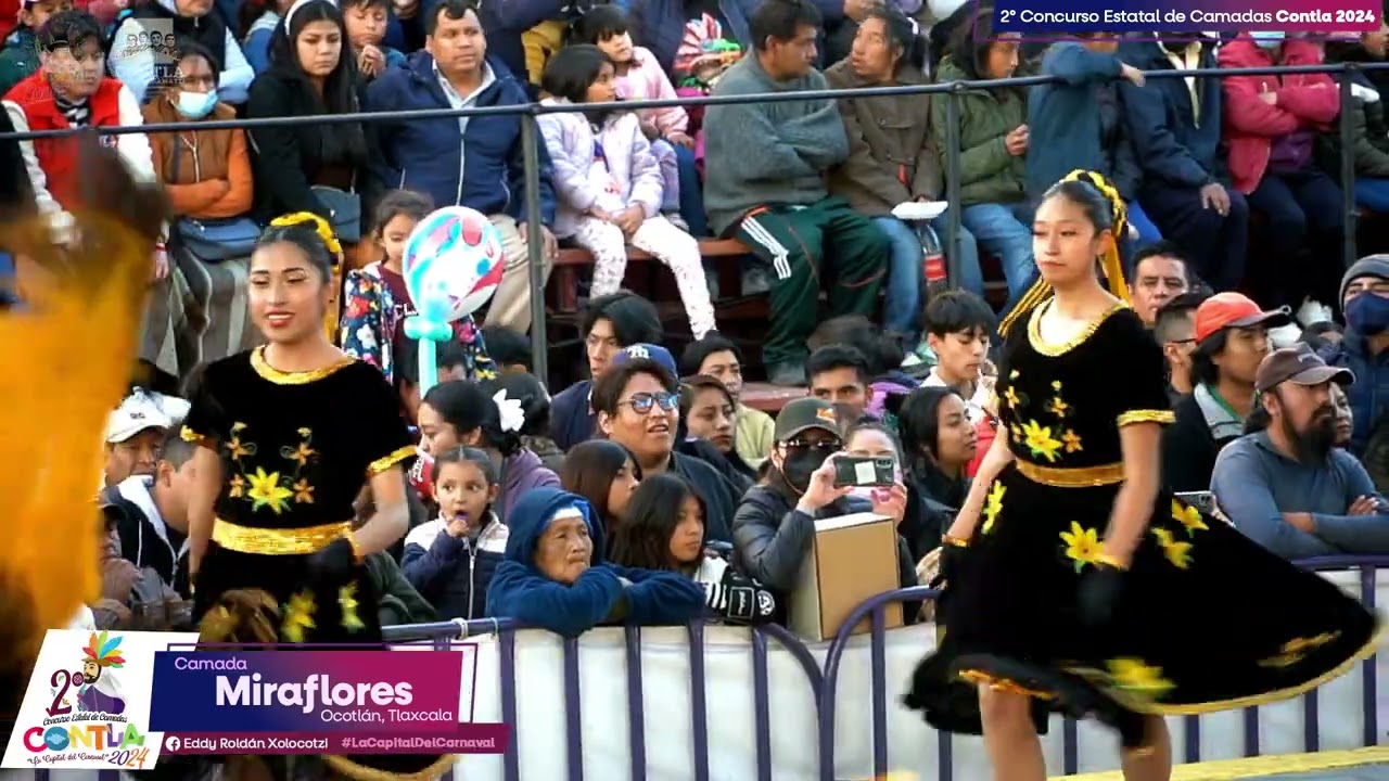 Camada Miraflores del municipio de Ocotlán  🎊🎺🎭🎆 Carnaval Contla 2024 🎩🌂