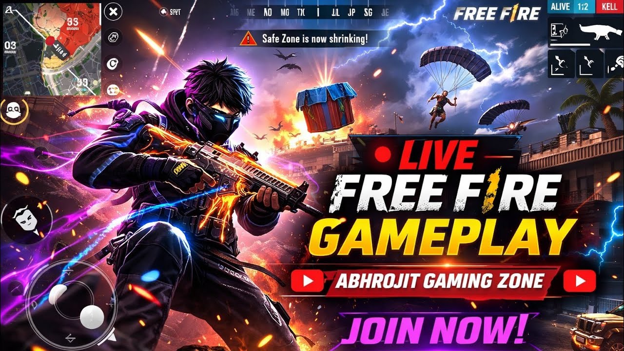 🔥 WELCOME TO MY LIVE STREAM 🔥Hey Guys  Subscribers 🚀#FreeFireLive #GamingLive #AbhrojitGamingZone