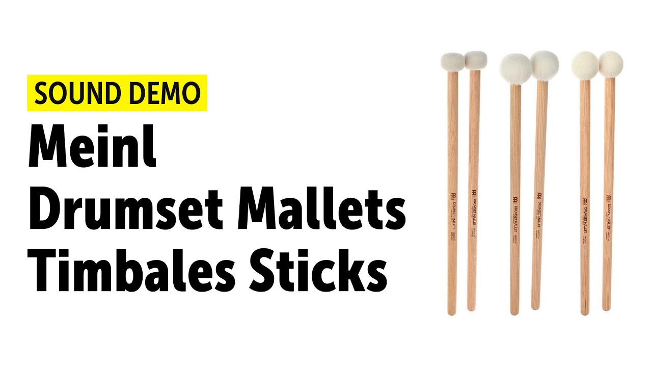 Meinl | Drumset Mallets | Timbales Sticks | Sound Demo (no talking)