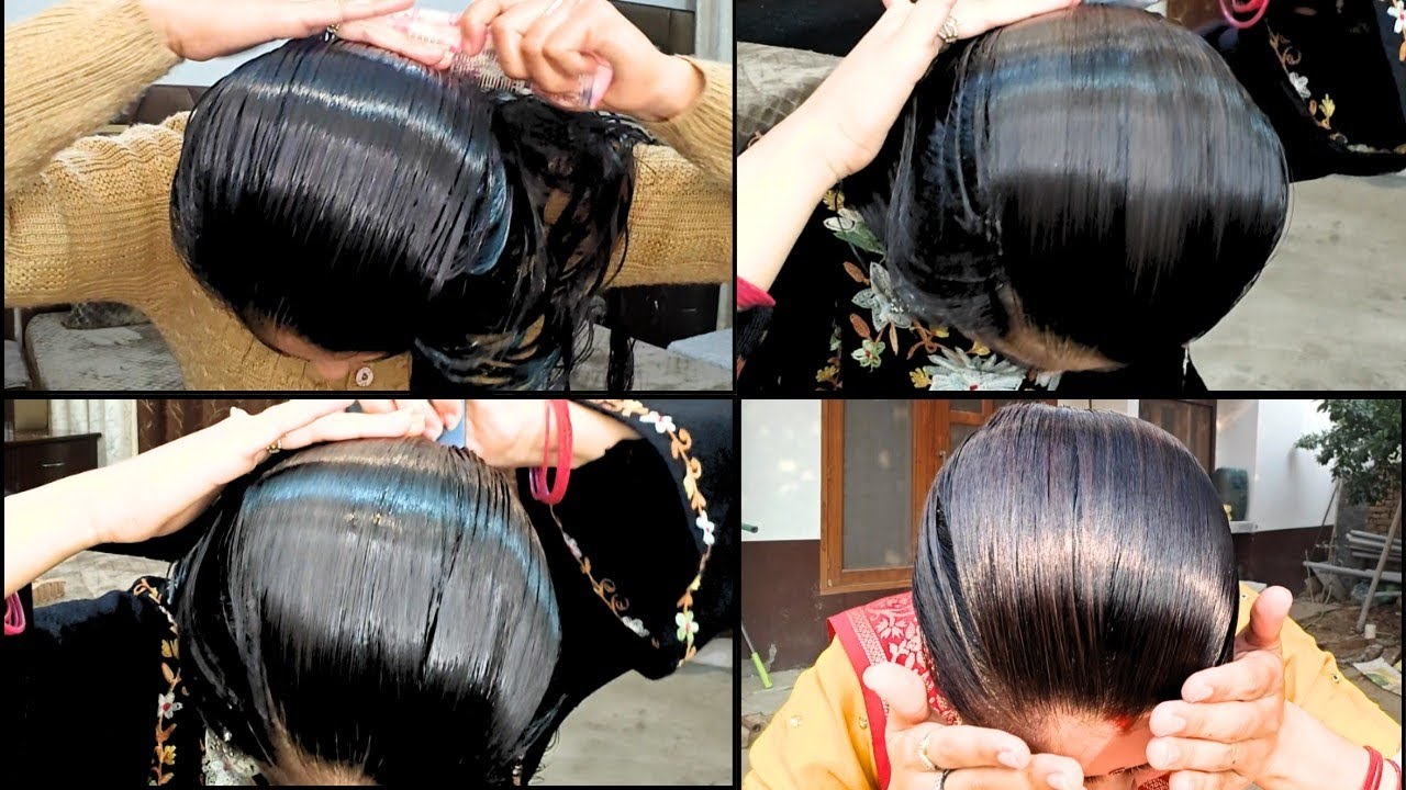 Sirf Kanghi Se Hair Set 😍 Front, Back, Side Combing After Oiling