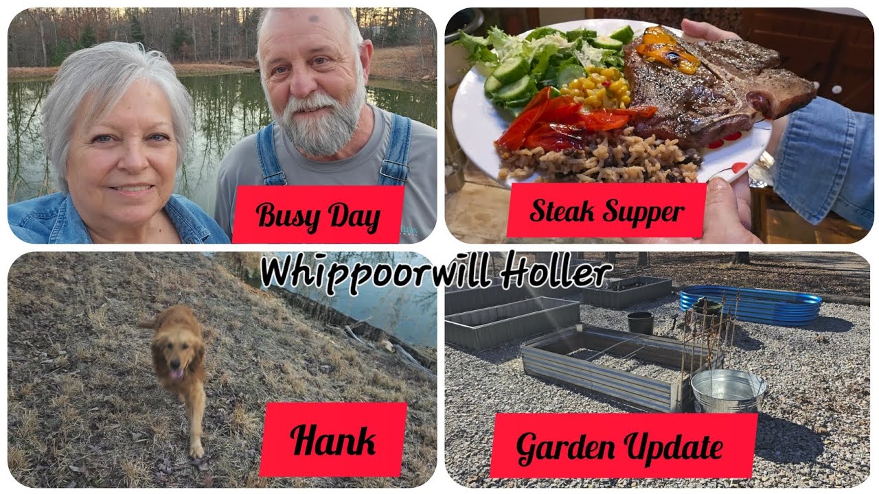 How I cook a Steak Supper / Productive Day/ Garden Update
