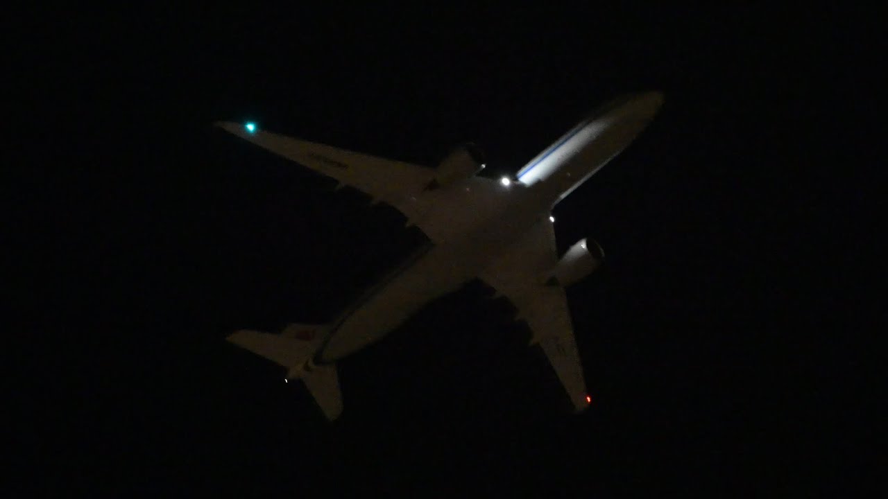 Air China Airbus A350 nocturnal departure from Heathrow over my house