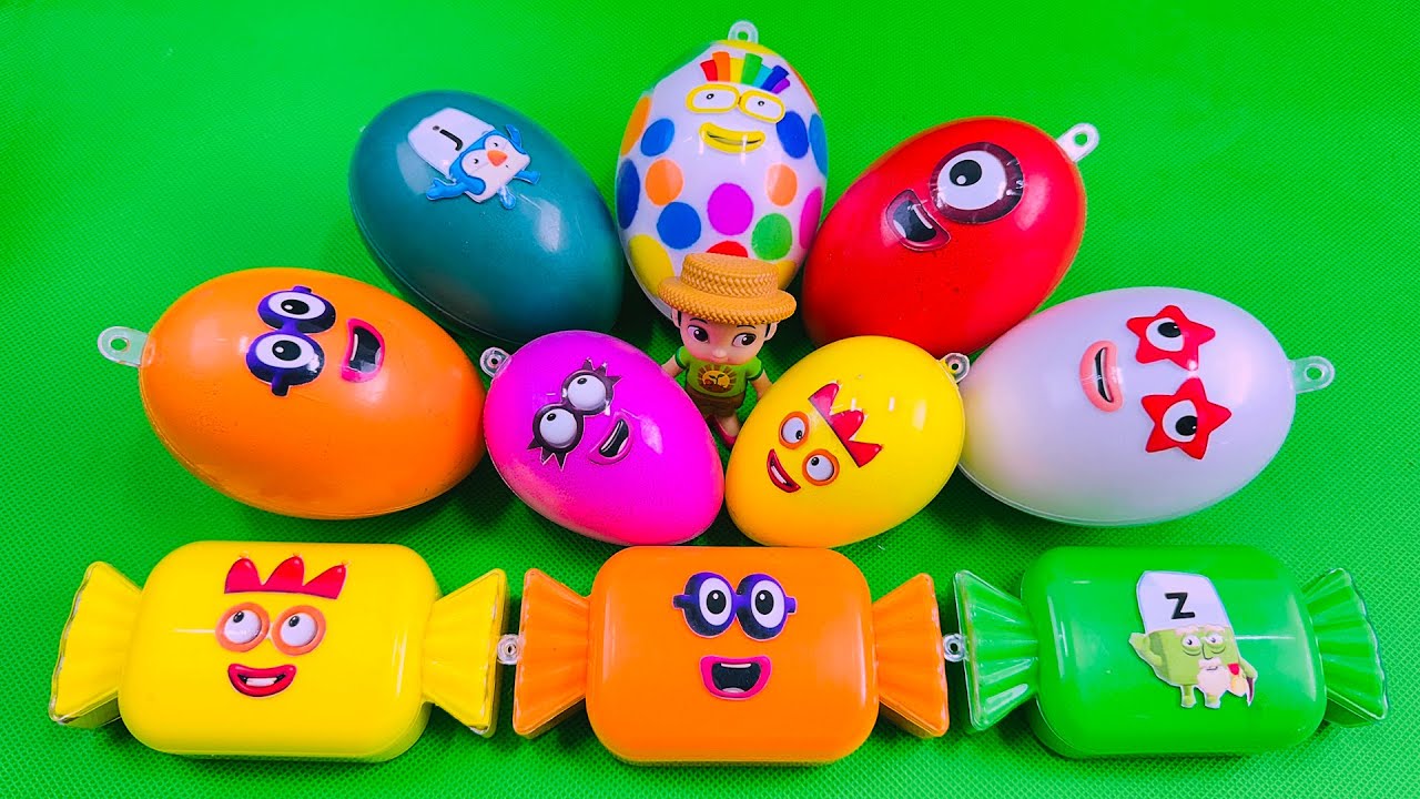 Looking Numberblocks with Easter Egg, Big Candy with CLAY Coloring! Satisfying ASMR Videos