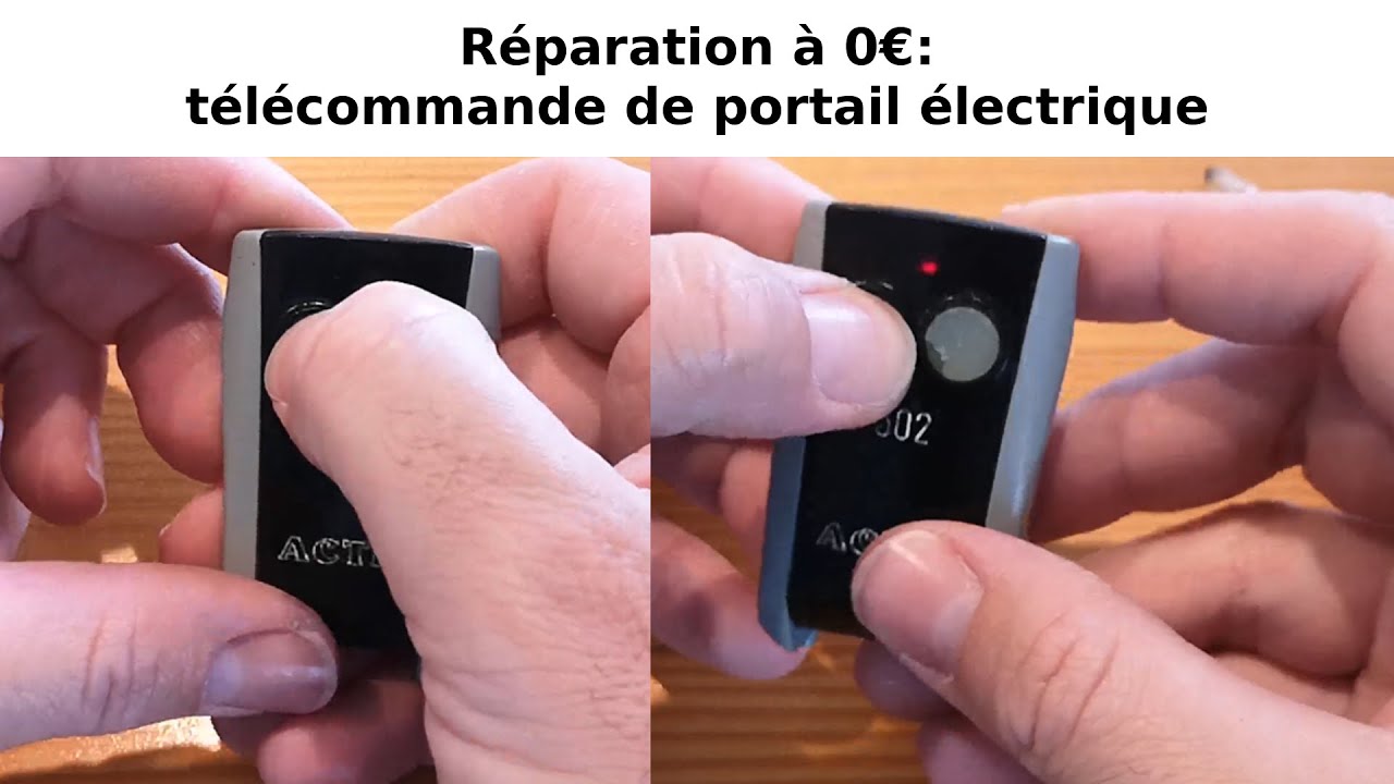 Comment r&eacute;parer une t&eacute;l&eacute;commande &eacute;metteur bip de portail &eacute;lectrique: interrupteur graphite contact