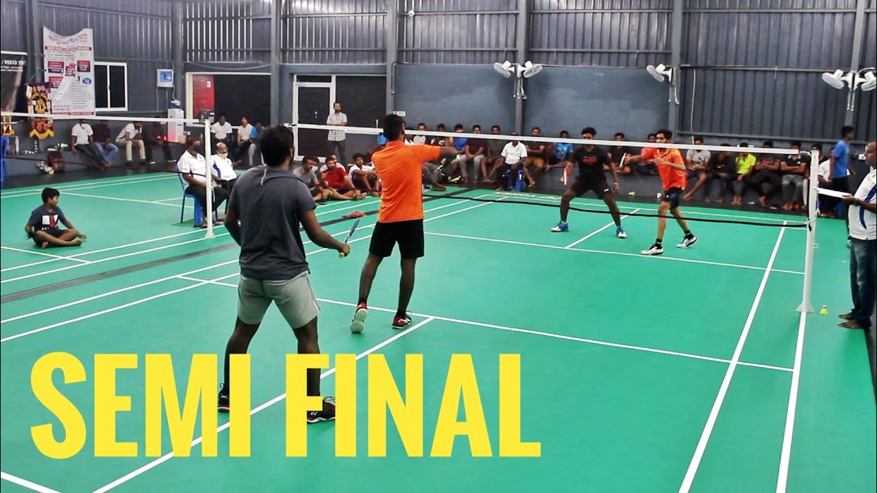 AZHAR & ABINASH VS KALAIYARASAN & GANESH:MEN DOUBLES OPEN BADMINTON TOURNAMENT  SEMIFINAL HIGHLIGHTS