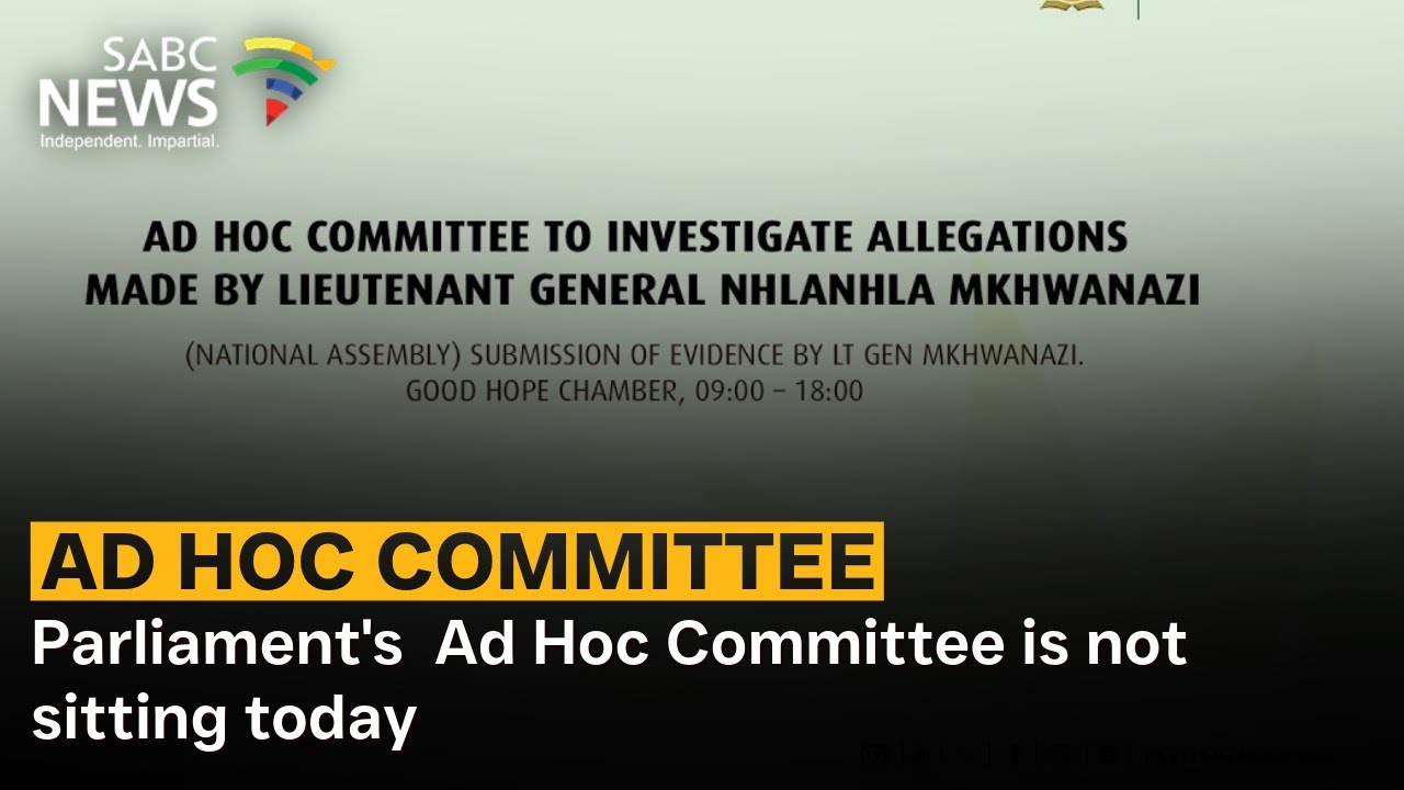 AD Hoc Committee not sitting today: Mkhokheli Bandla