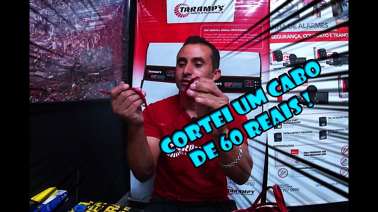 Cortei um cabo rca blindado banhado a ouro #playsound