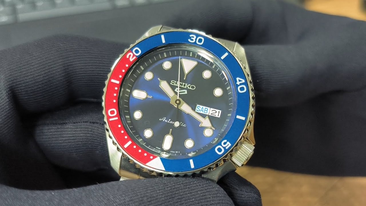 Seiko 5 SPORTS PEPSI SRPD53 - Rel&oacute;gio Calibre 4R36