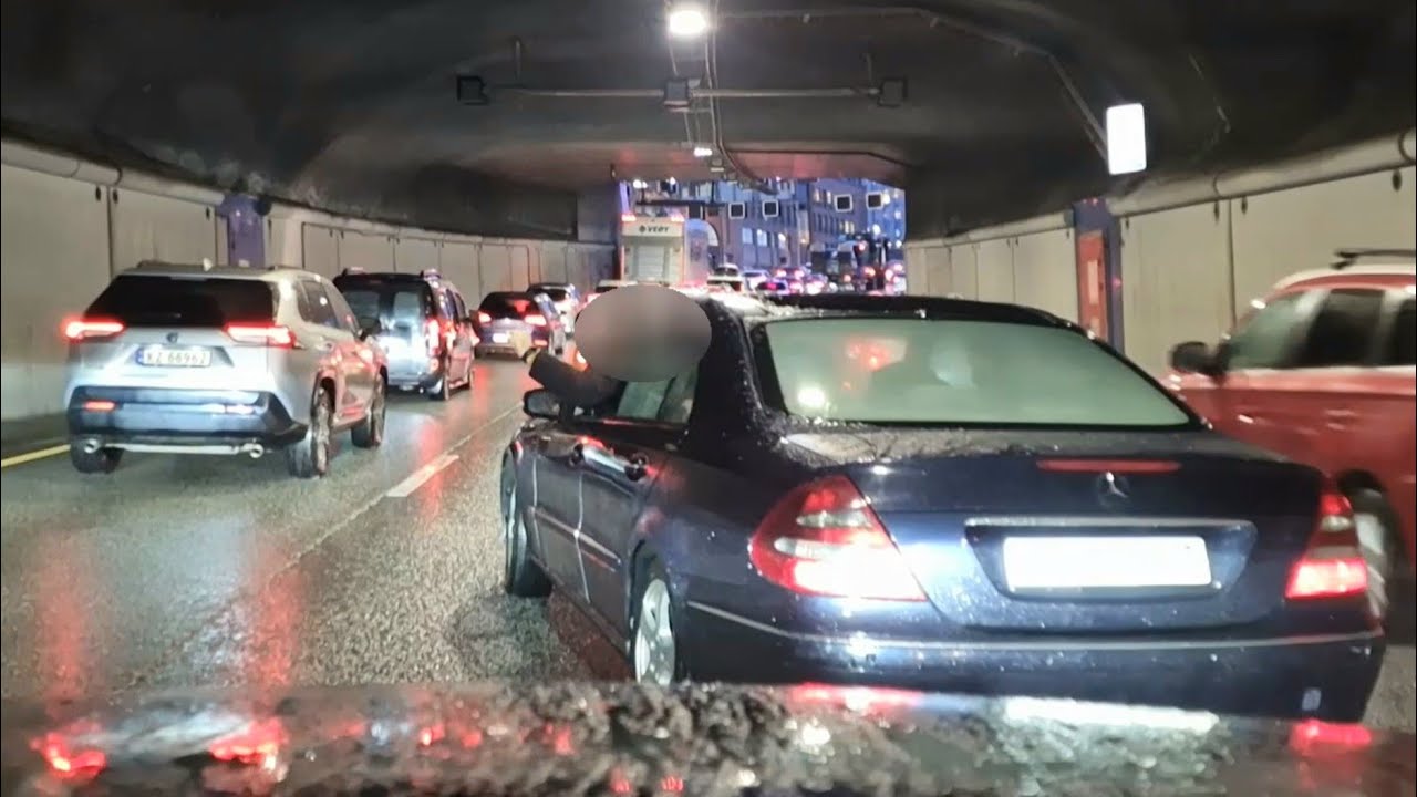 Angry Driver in Kristiansand, Norway