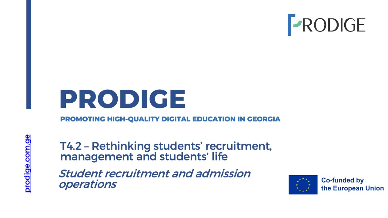 PRODIGE - T4.2 -  Student recruitment and admission operations
