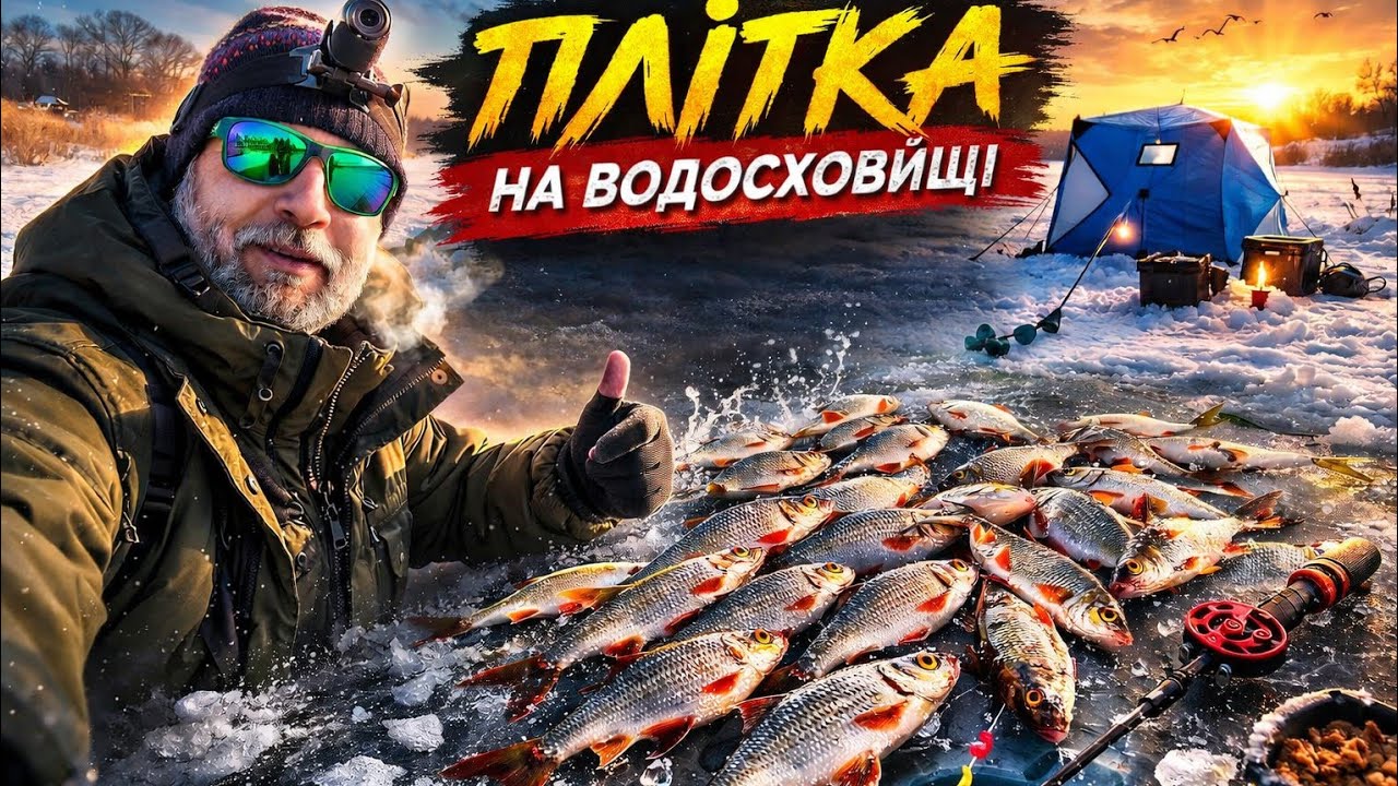 Зимова казка на водосховищі: шукаємо трофейну плітку