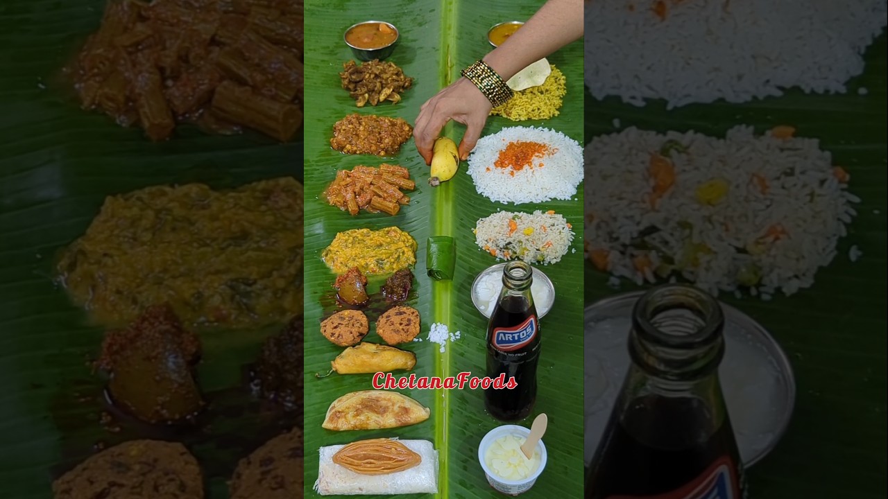 Konaseema Special Wedding Meal😋 What item missing?🤔 Andhra Marriage Meals #konaseema #wedding #thali