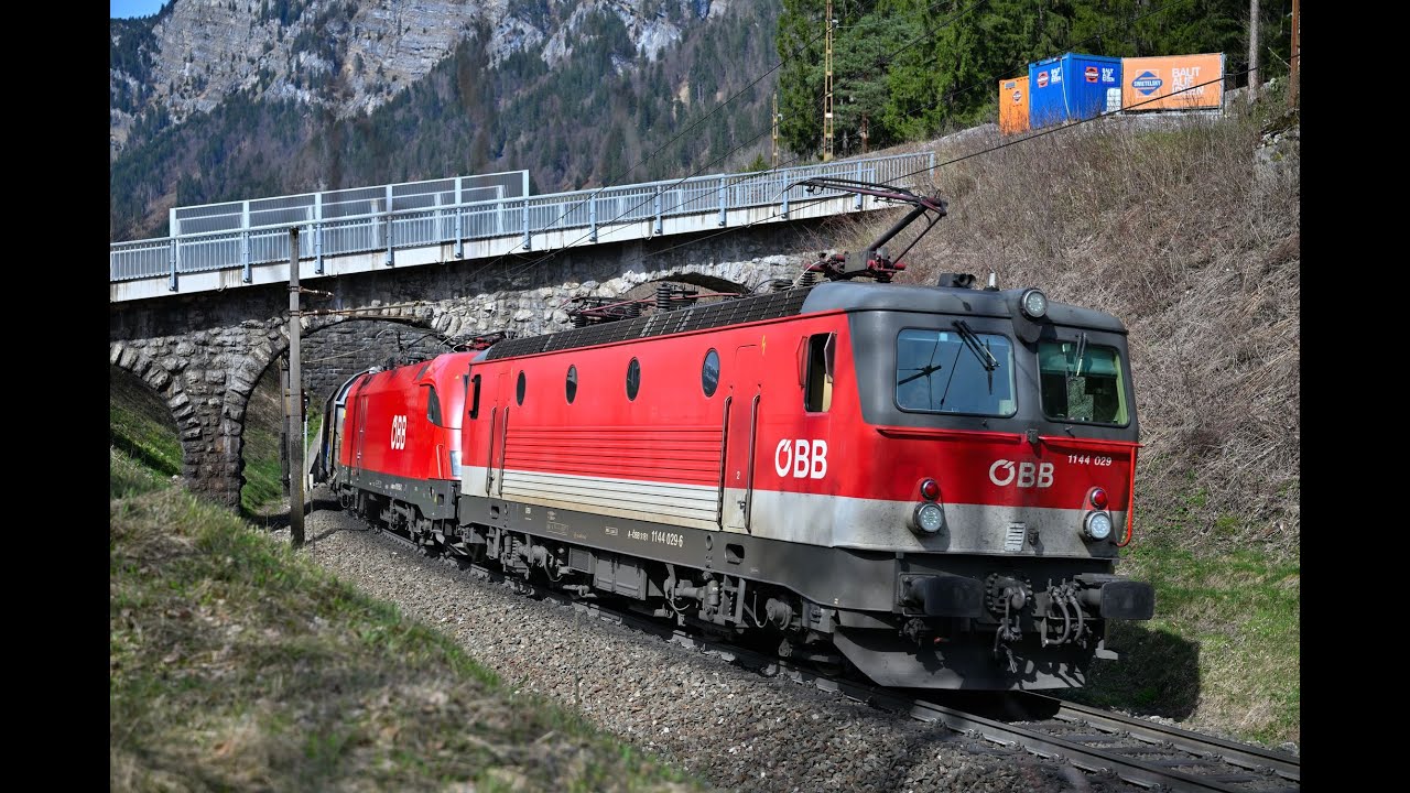 Bahnverkehr Arlberg 22 März 2024: ÖBB 1144 Alpenstaubsauger, Taurus Job mit Sinn, RailJet, DB ICE4