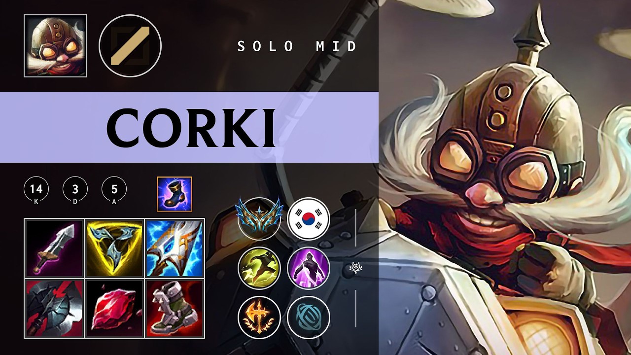 Corki Mid vs Ryze - KR Challenger Patch 26.06