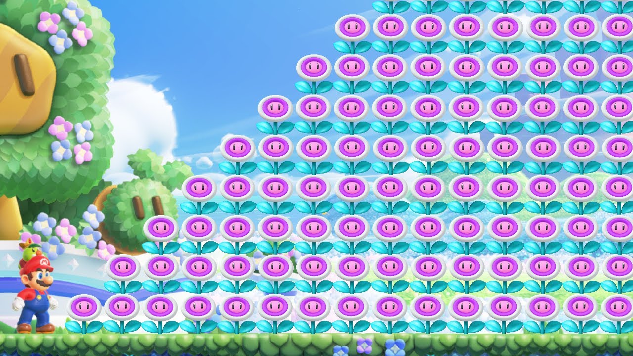 Can Mario Collect 999 Bubble Flowers in Super Mario Bros. Wonder?