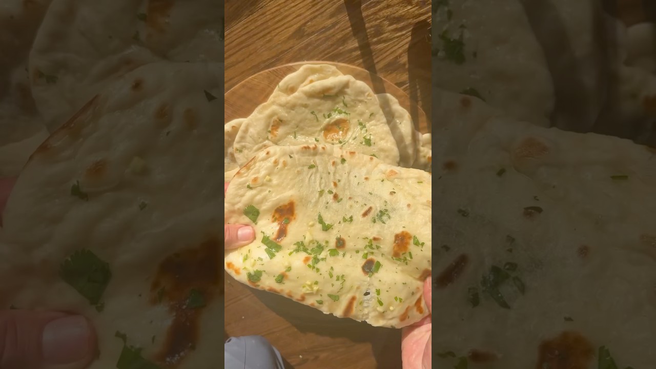 Easy vegan Na&rsquo;an recipe one of my viral recipes of 2024 #naan #vegan #bread #breadmaking #fyp #fypシ゚