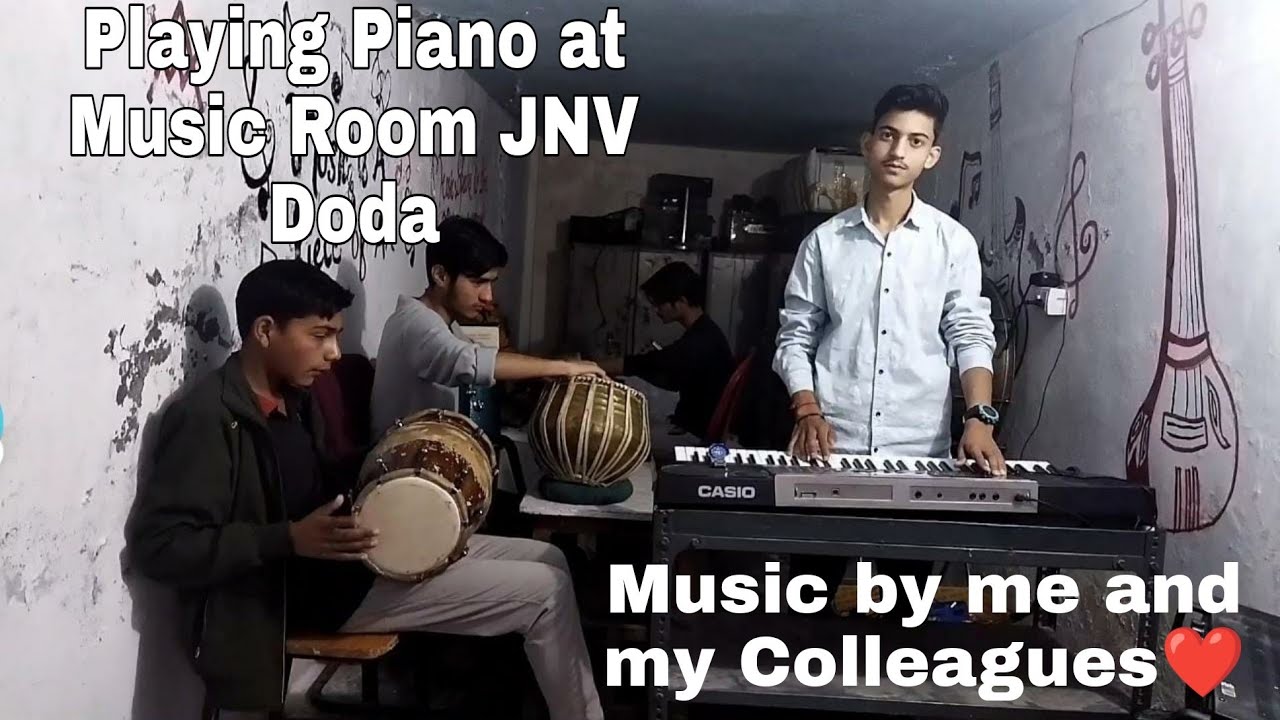 Playing music at JNV Doda || Rhythm Goswami, Samit Kumar