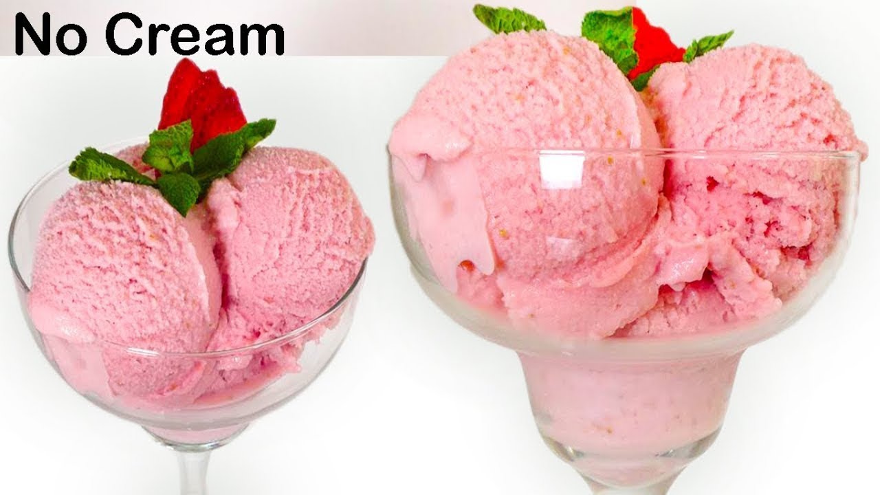 Without Cream Strawberry Ice Cream | Summer & Ramzan Special by (HUMA IN THE KITCHEN)