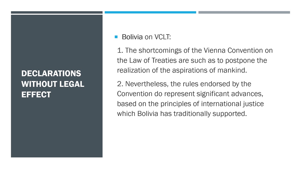 10. International Law Course. Sources: Law of Treaties (6) Reservations to Treaties