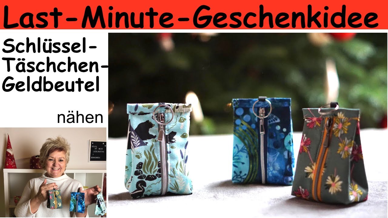 Schlüsseltäschchen- Geldbeutel nähen.