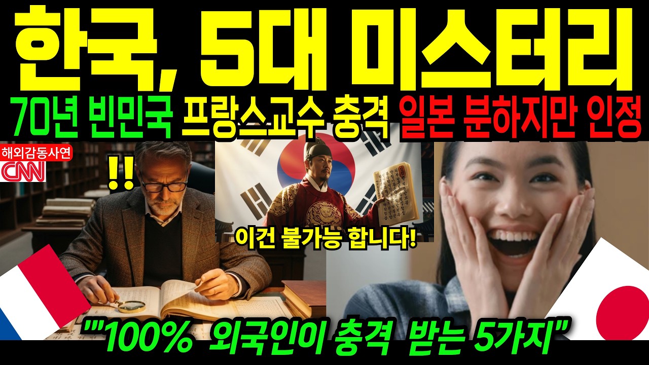 [해외감동사연] 5대 미스터리! 하버드 언어학 교수도 경악했다! 세계 문자 전문가가 한국에서 7년 살고 발견한 소름 돋는 진실