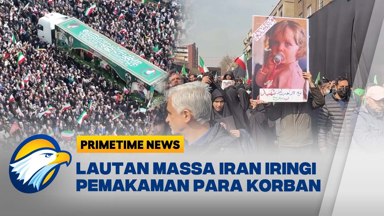 Ratusan Ribu Warga Iran Iringi Pemakaman Korban Agresi Amerika-Israel di Teheran - [Primetime News]