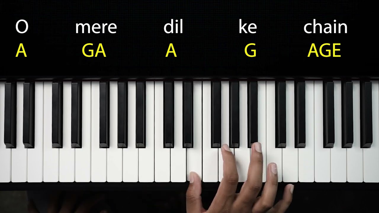 #5 Mere Dil Ke chain Piano/Keyboard Tutorial | Ankush Harmukh Pianobajao