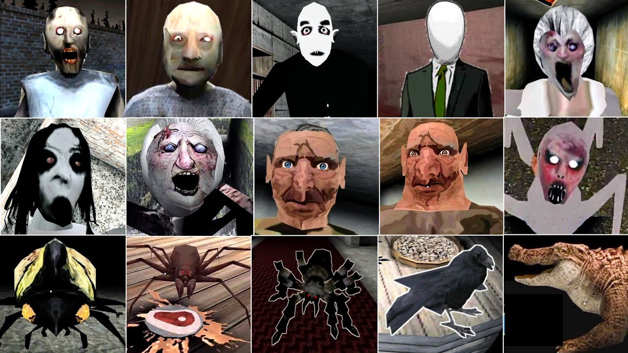 All Dvloper Games Characters & All Dvloper Pets | Slenderman - Granny 1.8 - The Twins - Slendrina