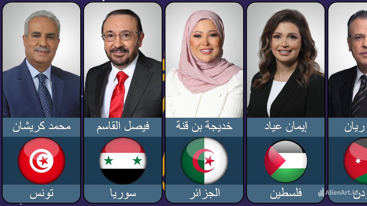 جميع مذيعي قناة الجزيرة وجنسياتهم📺 | مقارنة مذهلة لم تعرفها من قبل!