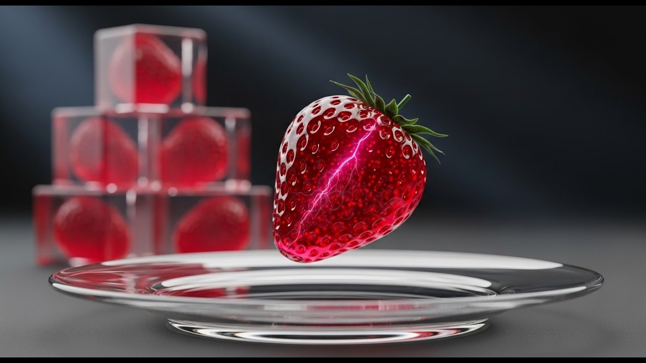 Morango de VIDRO… isso não deveria existir 🍓😳 | Glass Strawberry ASMR