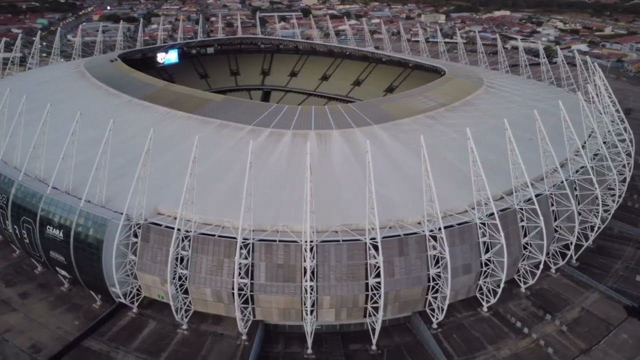 Imagem a&eacute;rea dentro da arena Castel&atilde;o grava&ccedil;&atilde;o 4K