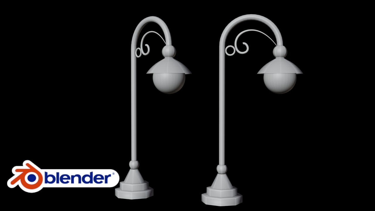 Street light modelling for beginner in blender - Blender 3.4