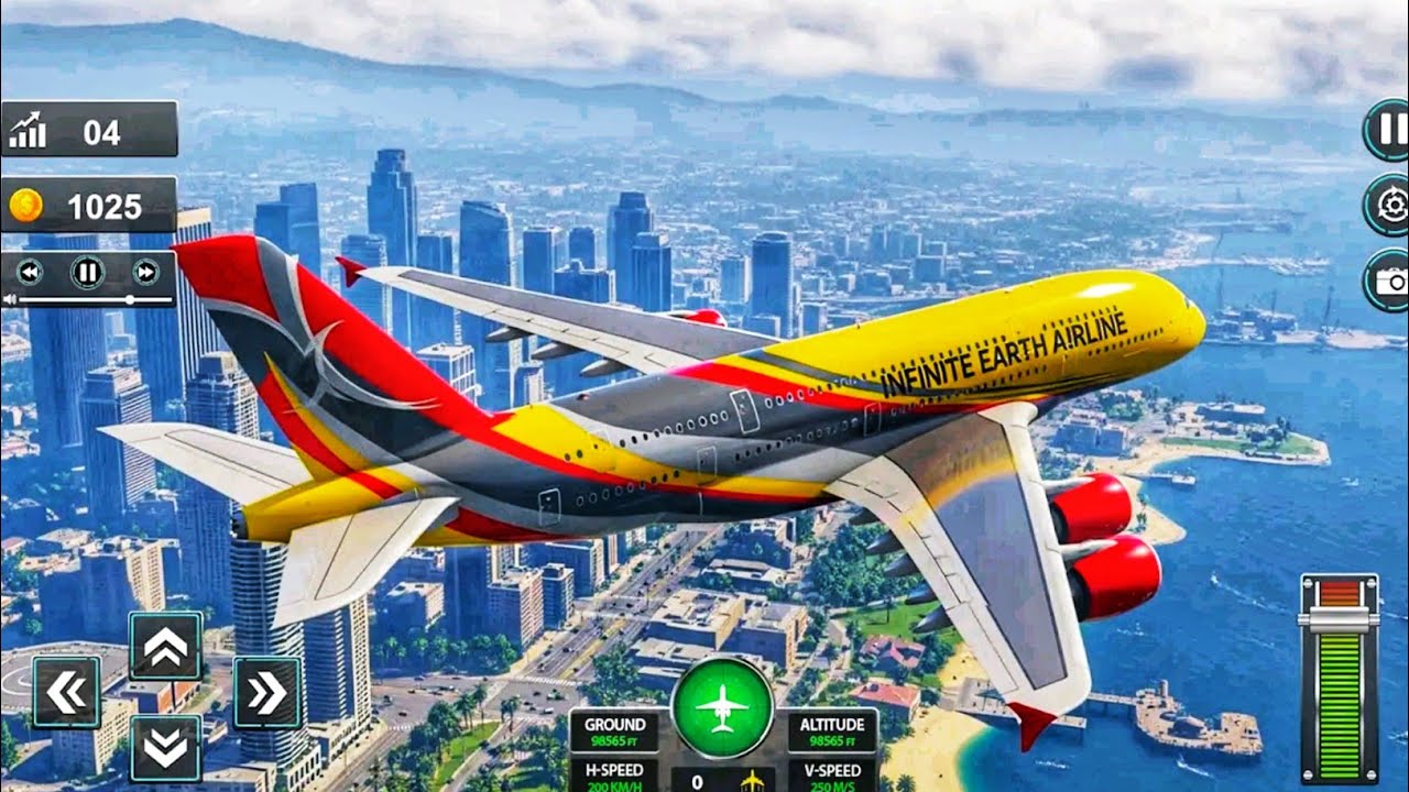 US Airplane Pilot City Flight Simulator Plane Boeing Emergency Landing - 2025 - Android Gameplay