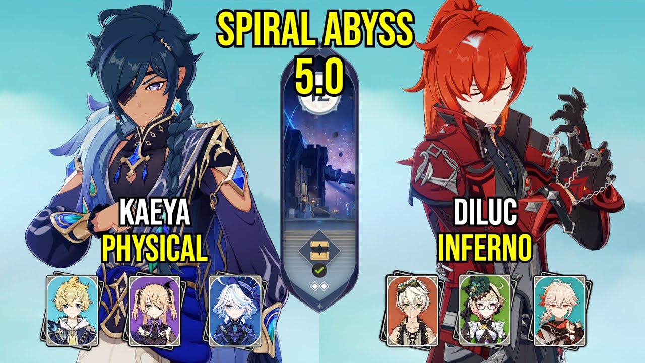 C6 Kaeya Physical & C6 Diluc Inferno | Spiral Abyss 5.0 | Genshin Impact