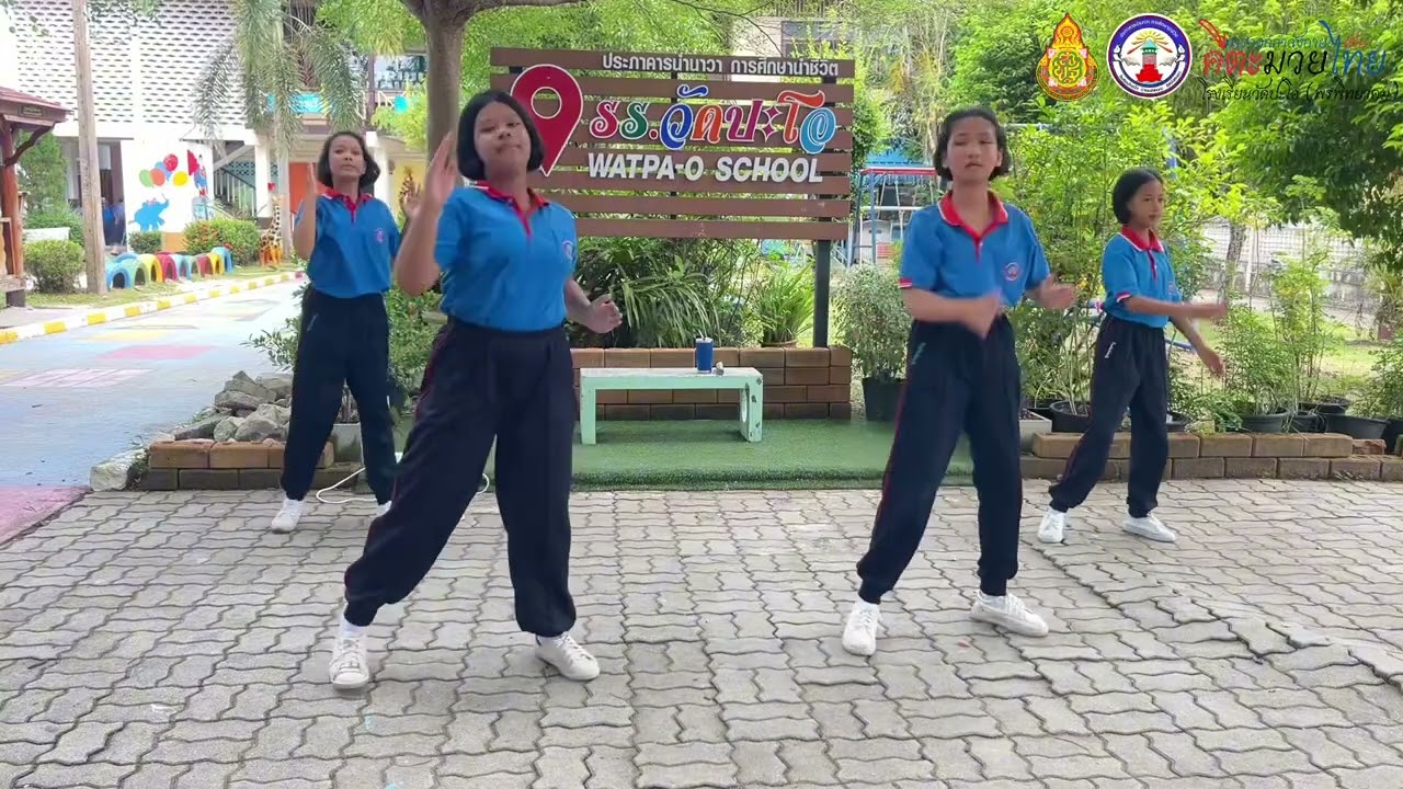 การออกกำลังกายด้วยคีตะมวยไทย โรงเรียนวัดปะโอ (พรพิทยาคม)